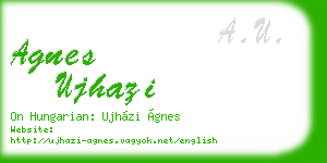 agnes ujhazi business card