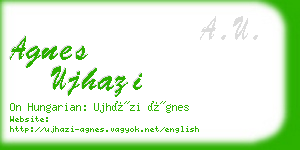 agnes ujhazi business card